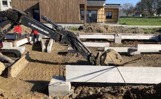 Construction Kosy-M : Les fondations