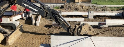 Construction Kosy-M : Les fondations